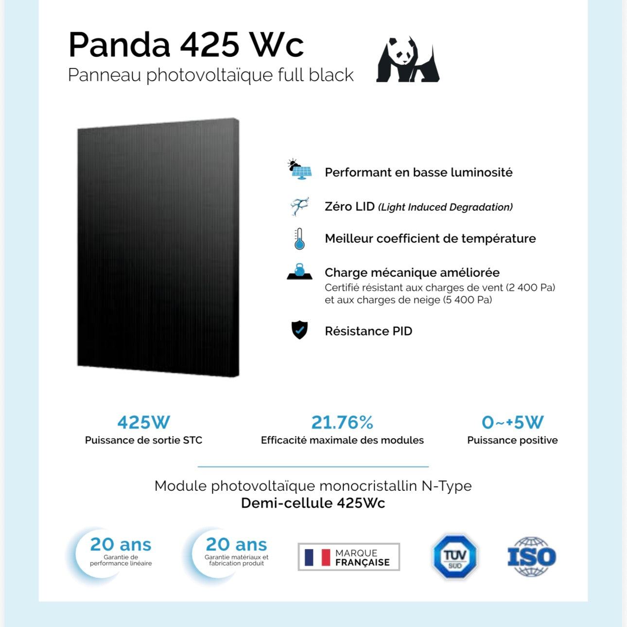 BHPW Full Black Solarpanel 425 W – Maximale Leistung. Edles Design.