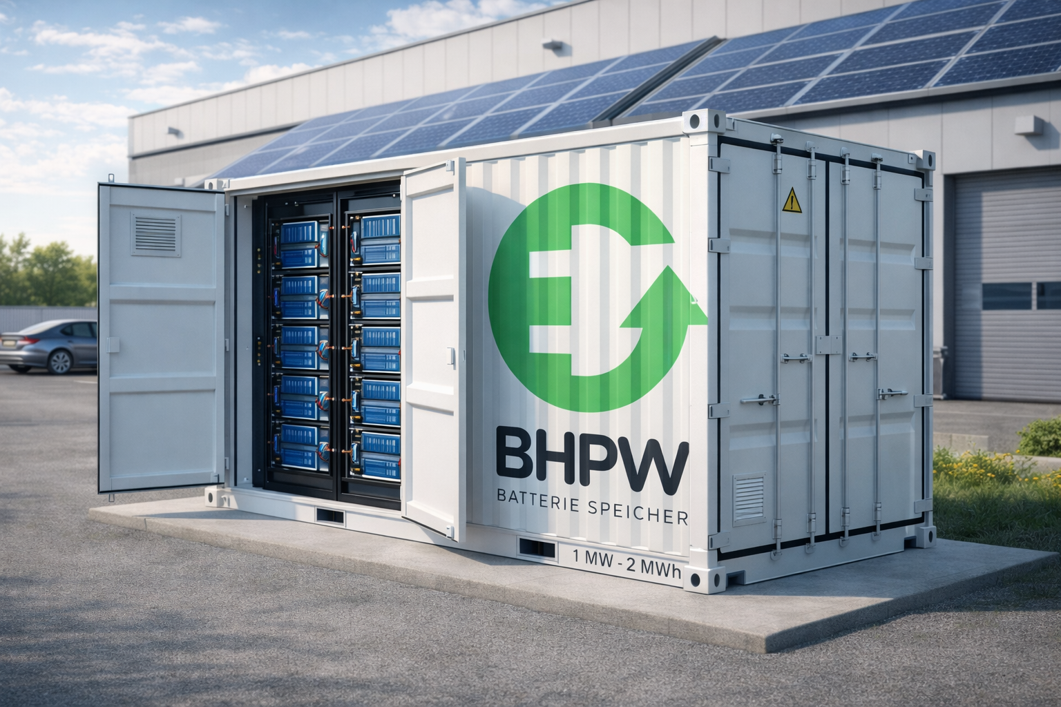 BHPW Batteriespeicher System - Gewerbe - Netzstabilisierung - Lastspitzenkappung - Arbitrage