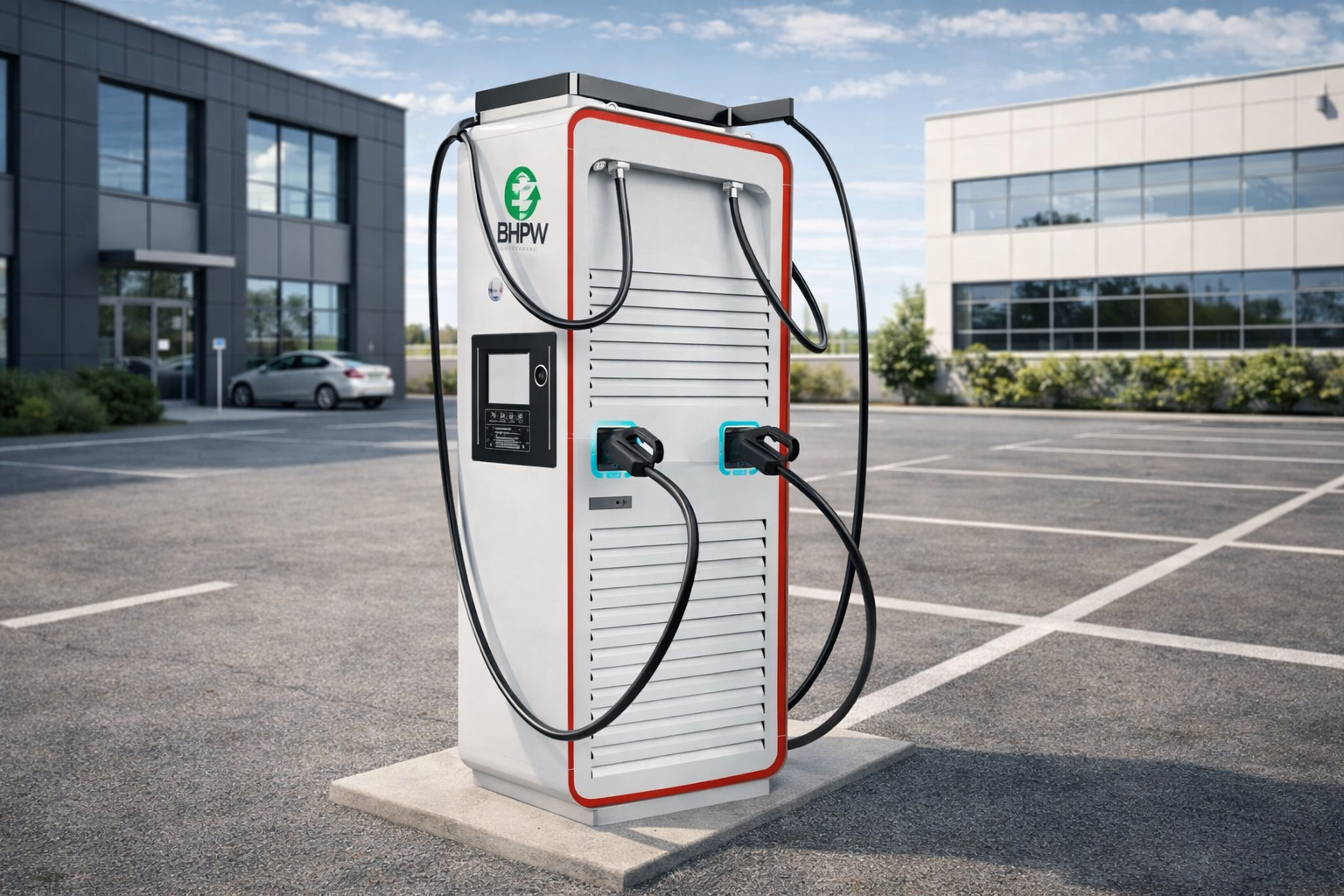 BHPW DC-Ladesäule bis 400kw Leistung mit 2 Steckern / Double-Gun